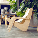 GobekUsa Canvas Recliner: Retro Mid-Ancient Designer Sofa Chair for Living Room & Balcony