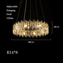 GobekUsa Crystal Dimmable Pendant Light Luminaire for Living Room Bedroom