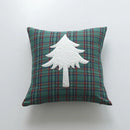GobekUsa Christmas Cartoon Letter Embroidered Pillow Cover Festive Sofa Cushion