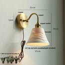 GobekUsa Clear Glass LED Wall Sconce Pull Chain Switch Modern Stair Light