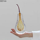 GobekUsa Glass Fruit Sculpture Desk Ornament for Aesthetic Room Decor