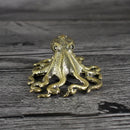 GobekUsa Brass Octopus Sculpture: Golden Metal Home Decor Figurine