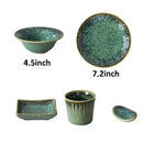 GobekUsa Ceramic Dinnerware Set - Japanese-Inspired Kiln Change Plates and Bowl
