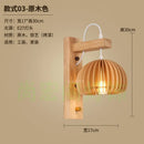 GobekUsa Bamboo Wicker Wall Lamp E27 Chandeliers Hand-Woven Room Decor Light Fixtures