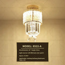 GobekUsa Elegant Crystal Ceiling Light for Entryway, Stairs, and Hallway