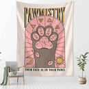 GobekUsa Cartoon Cat Claw Tapestry Wall Hanging Abstract Art Home Decor