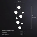 GobekUsa Glass Ball LED Pendant Lights for Home Decor, Living/Dining Room, Bar, & Stairs