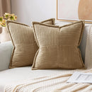 GobekUsa Boho Striped Pillow Covers for Sofa Bed Decor, 45x45 White Polyester Pillowcases
