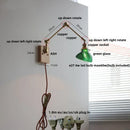 GobekUsa Brass LED Wall Light Fixture Rotatable Glass Stair Lamp