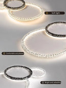 GobekUsa Crystal Ceiling Lights LED Chandelier for Living Room Bedroom - Modern Light Luxury Indoor Luster
