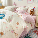 GobekUsa Cartoon Printed Cotton Quilt Cover Set - Soft, Breathable, Colorfast Bedding
