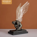 GobekUsa Abstract Golden Character Resin Statue Modern Home Decor Ornament Scandinavian Style