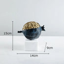 GobekUsa Golden Pomegranate Sculpture Desk Decoration