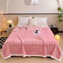 GobekUsa Imitation Rabbit Velvet Warm Blanket: Soft Fluffy Coral Fleece Lap Sofa Throw Blanket