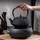 GobekUsa Cast Iron Tea Pot with Stainless Steel Infuser for Oolong, Kung Fu, Puer Tea