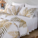 GobekUsa Gold Print Queen Duvet Set with 2 Pillowcases - Soft & Stylish Bedding Solution