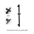 GobekUsa Black Shower Slider Adjustable Rail Set 3 Functions Simple Style 1.5M Hose