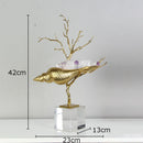 GobekUsa Golden Conch Metal Sculpture Decorative Figurine Artwork for Modern Home Decor