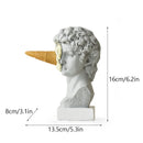 GobekUsa Horse Head with Ice Cream Statue Modern Art Ornament Sculpture