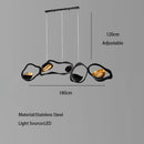 GobekUsa Black Stainless Steel Chandelier LED - Modern Luxury Design for Living Room