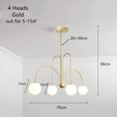 GobekUsa LED Glass Ball Ceiling Chandelier for Home Decor Lighting