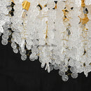 GobekUsa Circular Crystal Chandelier Living Room Pendant Lights LED Indoor Decoration