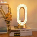 GobekUsa Crystal LED Table Lamp with Touch Control and Remote for Bedroom and Living Room