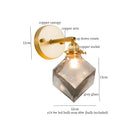 GobekUsa Grey Glass LED Wall Lamp Bedroom Living Room Loft Modern Copper Wandlamp