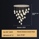 GobekUsa Ceramic LED Staircase Pendant Light Two-Tone Adjustable for Living, Dining, Bedroom