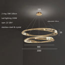 GobekUsa Irregular Gold Steel LED Pendant Light with Dimmable K9 Crystals