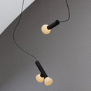 GobekUsa Glass Pendant Lights with Adjustable Cord for Hall, Dining Room, Office - White Glass