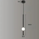 GobekUsa Glass Rod Pendant Light - Modern Long Hanging Lamp for Living Room, Bedroom & Shop