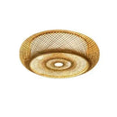 GobekUsa Gloss Bamboo Art Rattan Ceiling Light Shade Chandelier Fixtures