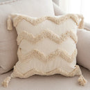 GobekUsa Geometric Tufted Tassel Pillowcases Cotton Linen Handmade Fringed Throw Pillow Covers