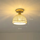 GobekUsa Glass Shade Pendant Ceiling Lamp for Kitchen Aisle Bedroom LED Lights Fixtures