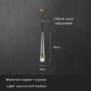 GobekUsa Crystal Copper Pendant Lights Gold Home Decor Glass Hanging Lamp