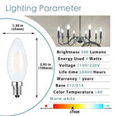GobekUsa Frosted Led Candle Light Bulbs Dimmable E12 E14 Base Warm White 2700K
