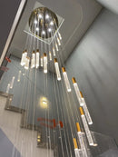 GobekUsa Large Luxury Crystal LED Chandelier for Living Room - Custom Hanging Lamps