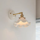 GobekUsa LED Ceramic Wall Lamp with Copper Arm for Bedroom Bathroom Mirror