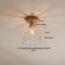 GobekUsa Amber Glass LED Ceiling Lights Modern Decoration for Home Porch Restaurant