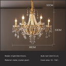 GobekUsa Gold Crystal Pearl Chandelier LED Pendant Lights Luxe Living Room Decor