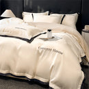GobekUsa Ice Silk Embroidery Bed Set | Skin-Friendly Duvet Cover Kit | Comforter Sets