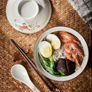 GobekUsa Japanese Style Ramen Bowl with Lid | Ceramic Noodle Bowl for Soup, Rice, Porridge