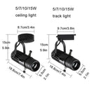 GobekUsa Adjustable LED Track Spotlights for Art Gallery Church Museum, Square Shape
