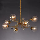 GobekUsa Glass Bubble Chandelier: Luxury LED Glass Ball Suspension Lamp for Living Room, Bedroom, and Shop