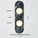 GobekUsa LED Wall Light: French Luxury Glass Globe Stone Wall Lamp Fixture