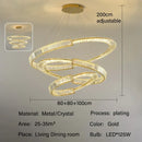 GobekUsa Crystal Chandeliers: Modern Luxury LED Lighting Fixture for Living, Dining, and Bedroom