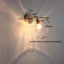 GobekUsa Glass Rotate Copper LED Wall Sconce - Modern Nordic Bedroom Study Lamp