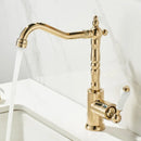 GobekUsa Gold Black Brass Bathroom Kitchen Faucet - Sink Mixer for Hot Cold Water