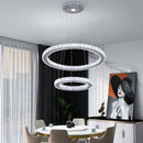 GobekUsa Crystal LED Pendant Chandelier, Modern Nordic Ceiling Lamp for Living and Dining Room